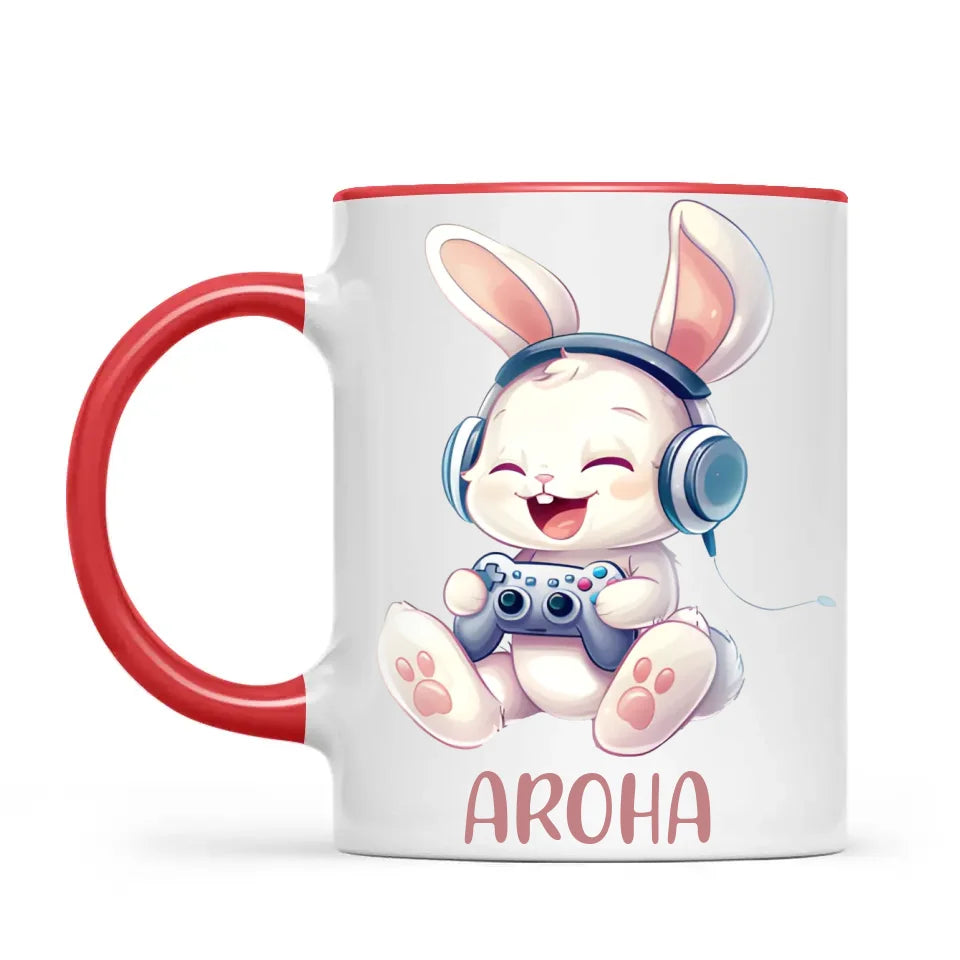 Bunny Joy Gamer - Personalised Kids Mug