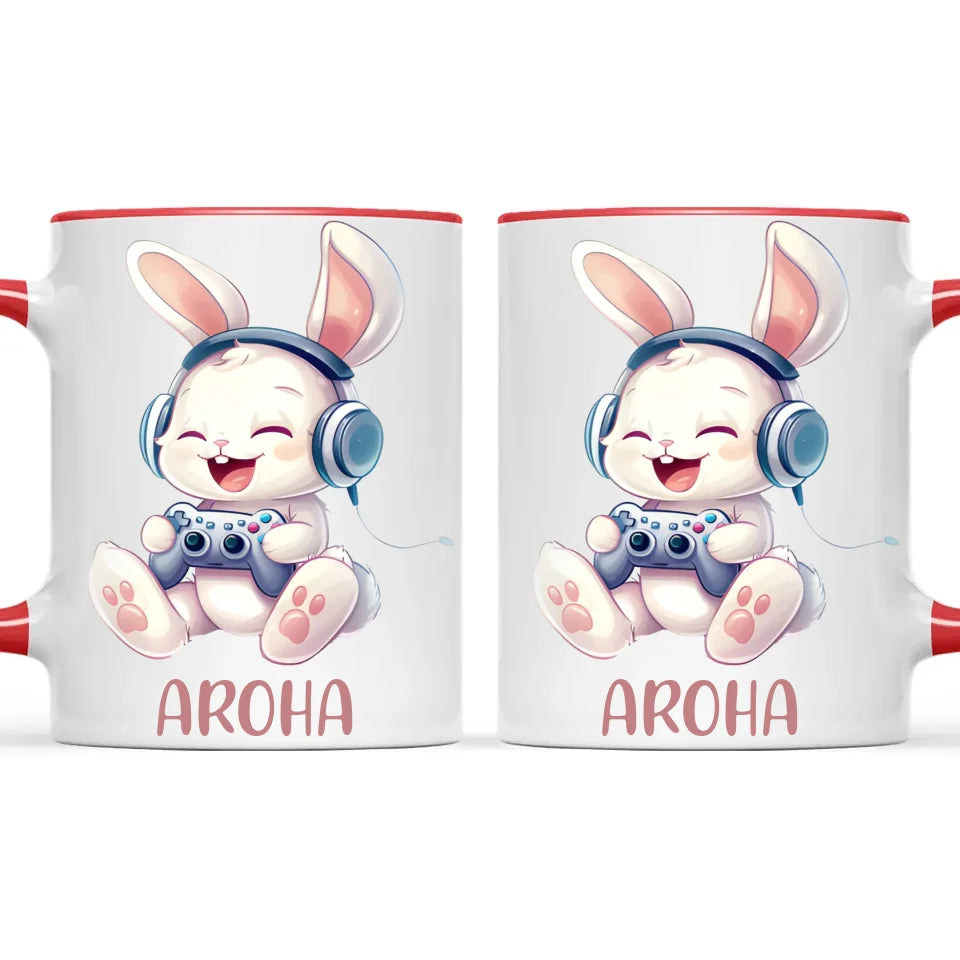 Bunny Joy Gamer - Personalised Kids Mug