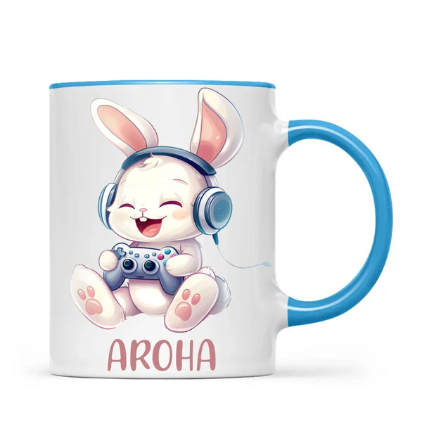 Bunny Joy Gamer - Personalised Kids Mug