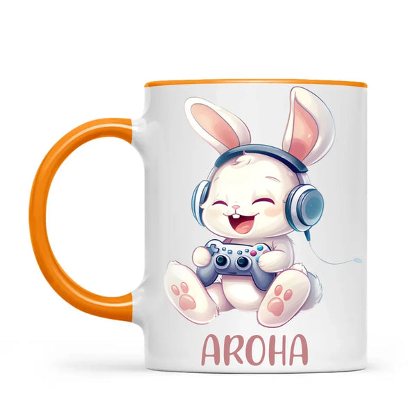 Bunny Joy Gamer - Personalised Kids Mug