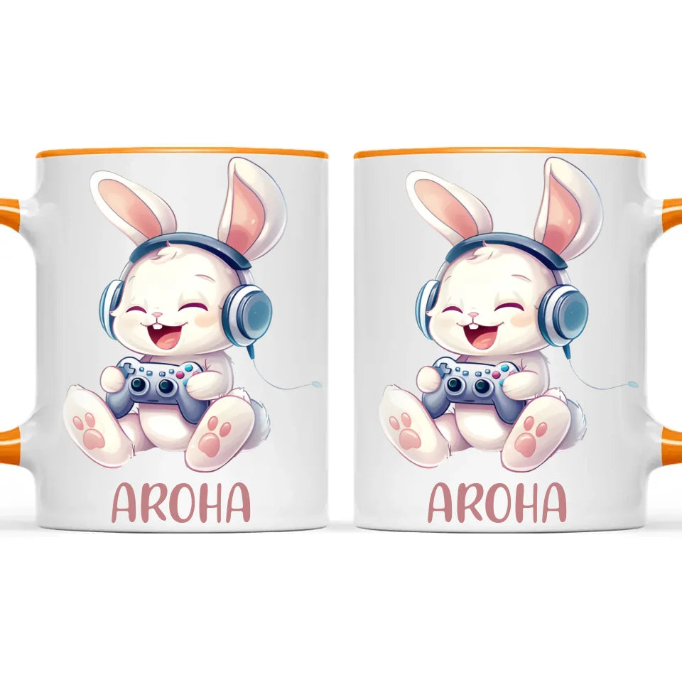 Bunny Joy Gamer - Personalised Kids Mug