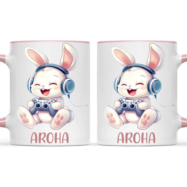 Bunny Joy Gamer - Personalised Kids Mug