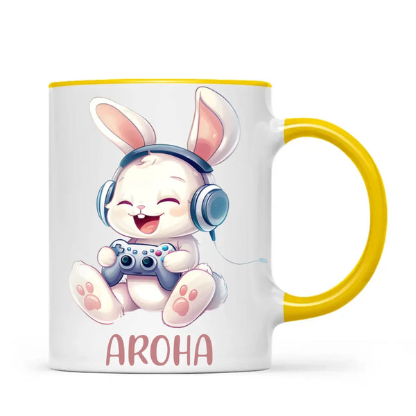 Bunny Joy Gamer - Personalised Kids Mug