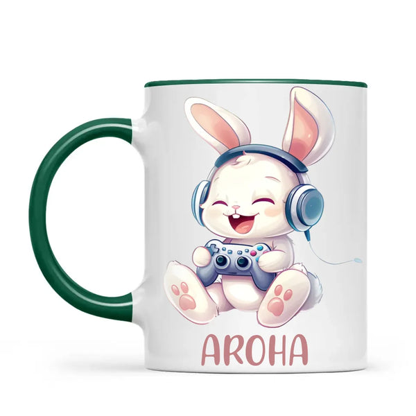 Bunny Joy Gamer - Personalised Kids Mug