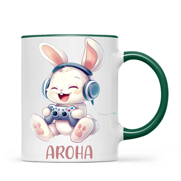 Bunny Joy Gamer - Personalised Kids Mug