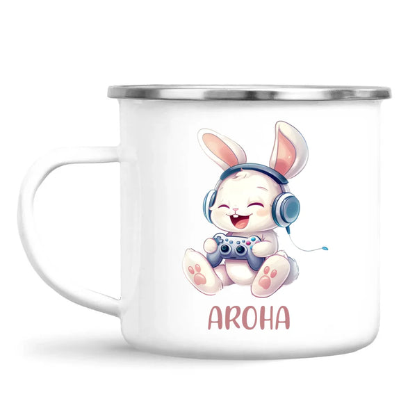 Bunny Joy Gamer - Personalised Kids Mug