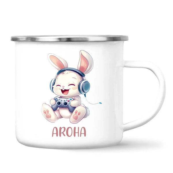 Bunny Joy Gamer - Personalised Kids Mug