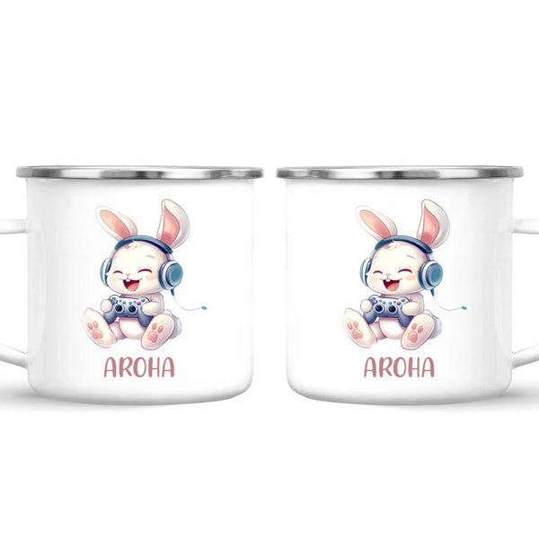 Bunny Joy Gamer - Personalised Kids Mug