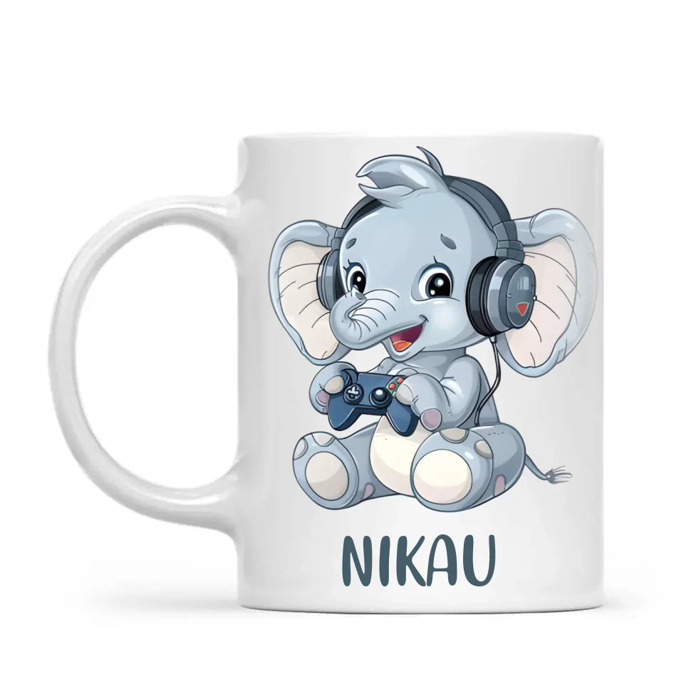 Elephant Elite Player - Personalised Kids Mug