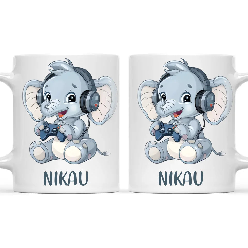 Elephant Elite Player - Personalised Kids Mug