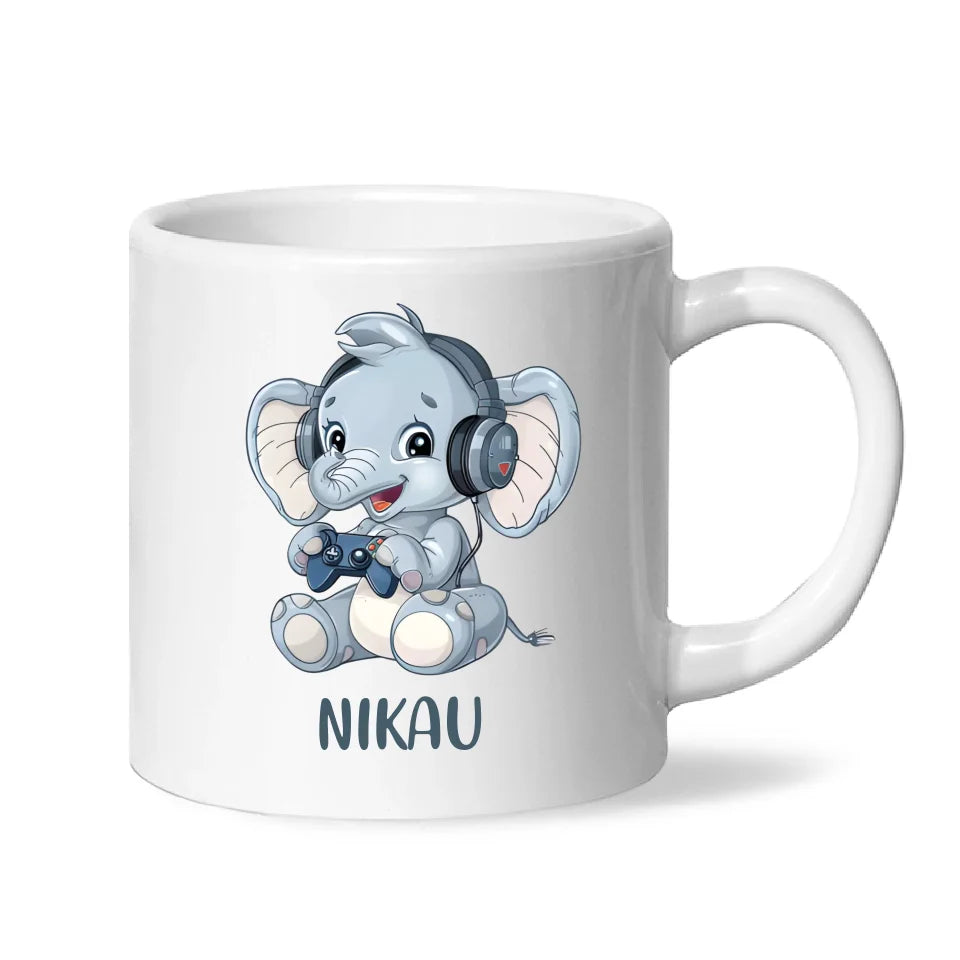 Elephant Elite Player - Personalised Kids Mug