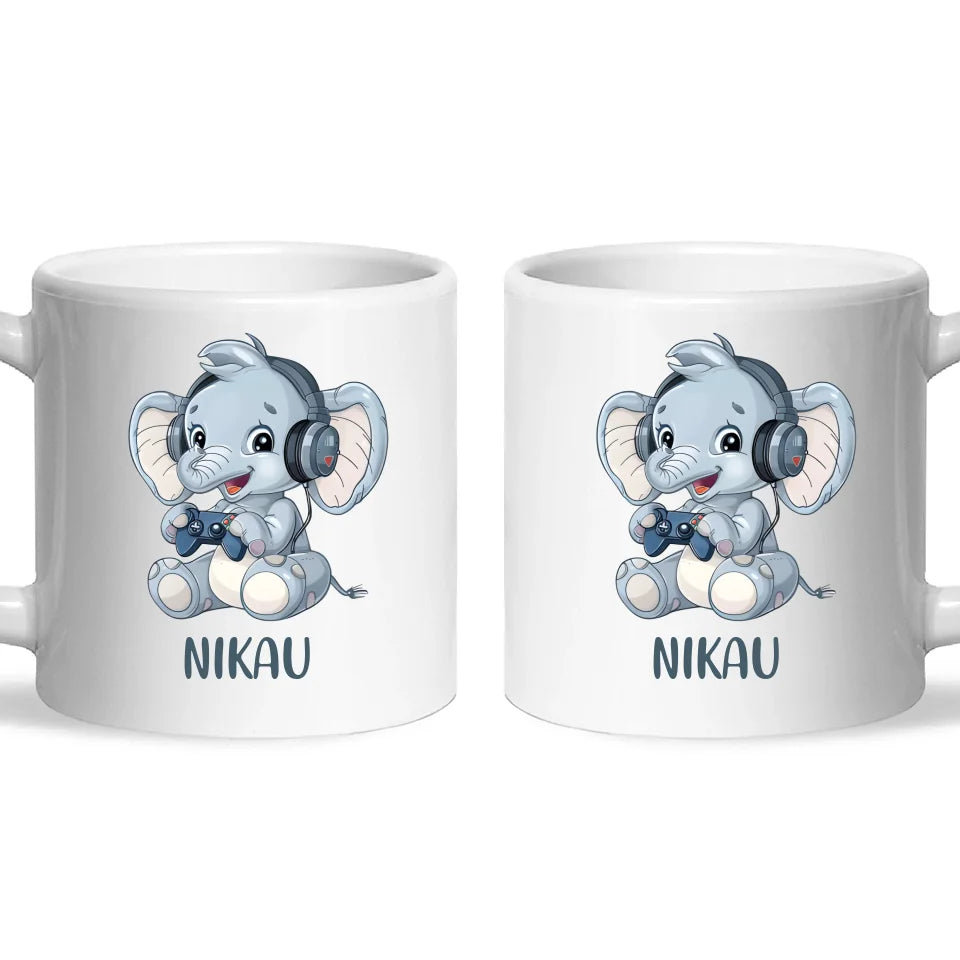 Elephant Elite Player - Personalised Kids Mug