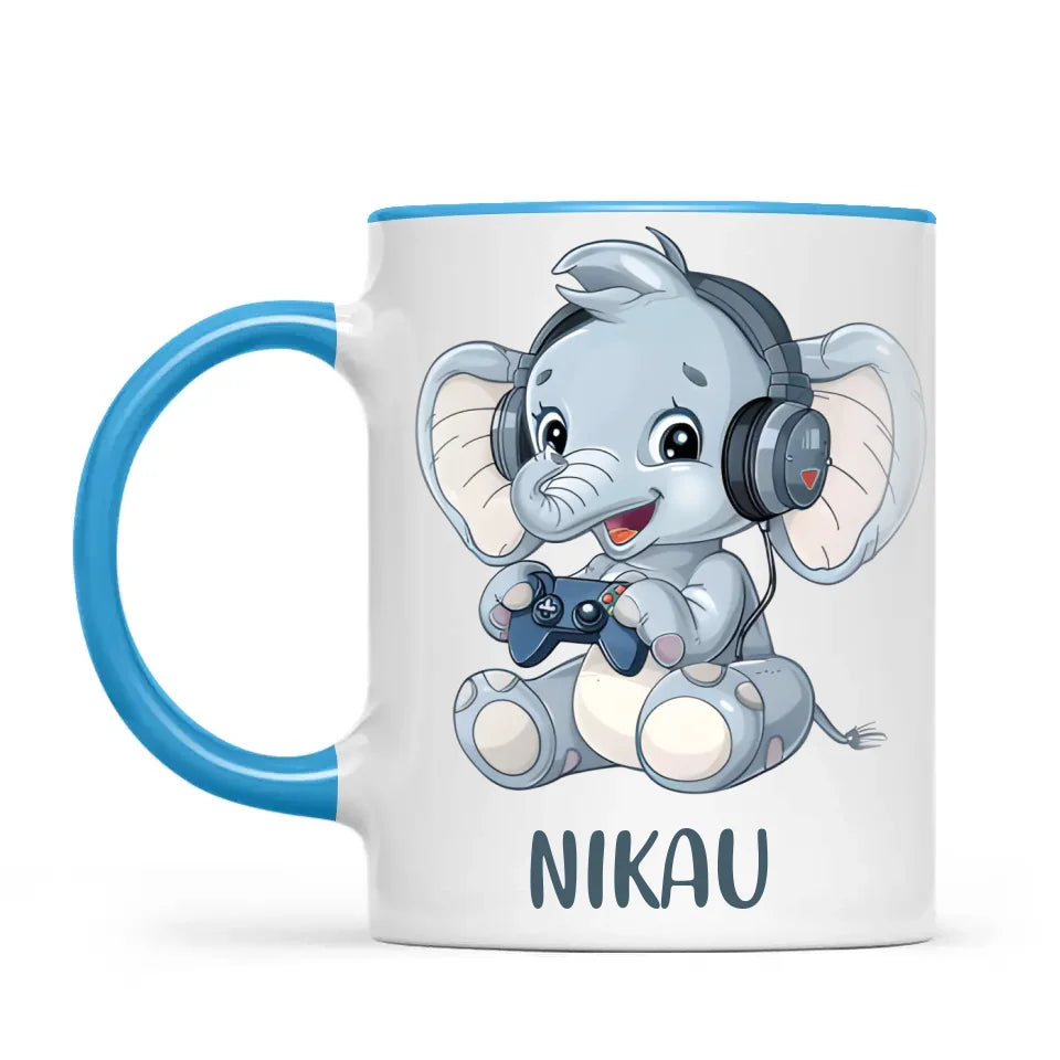 Elephant Elite Player - Personalised Kids Mug