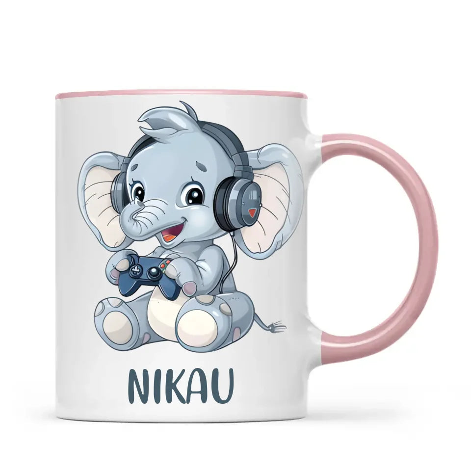 Elephant Elite Player - Personalised Kids Mug