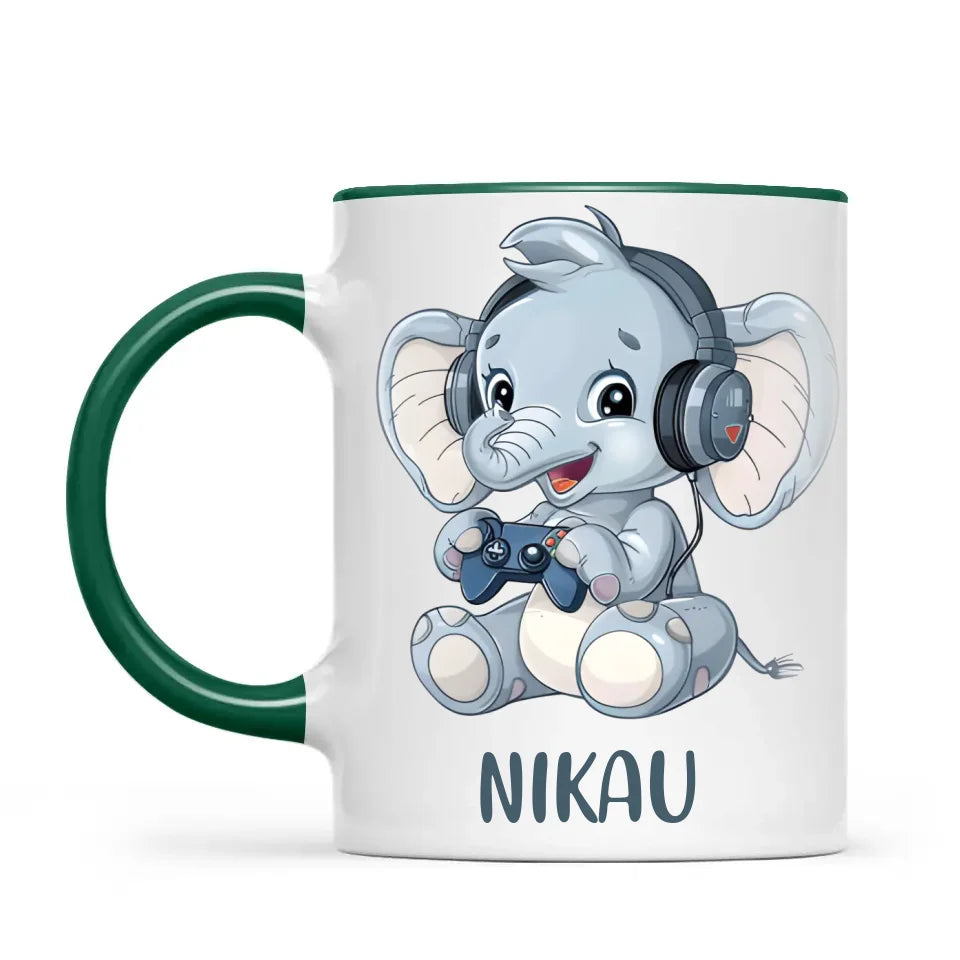 Elephant Elite Player - Personalised Kids Mug