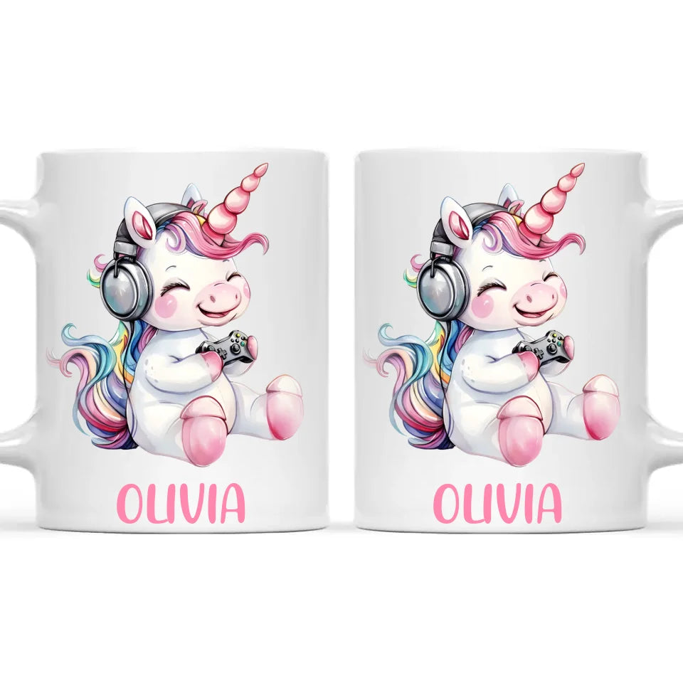 Gamer Unicorn Funzone - Personalised Kids Mug