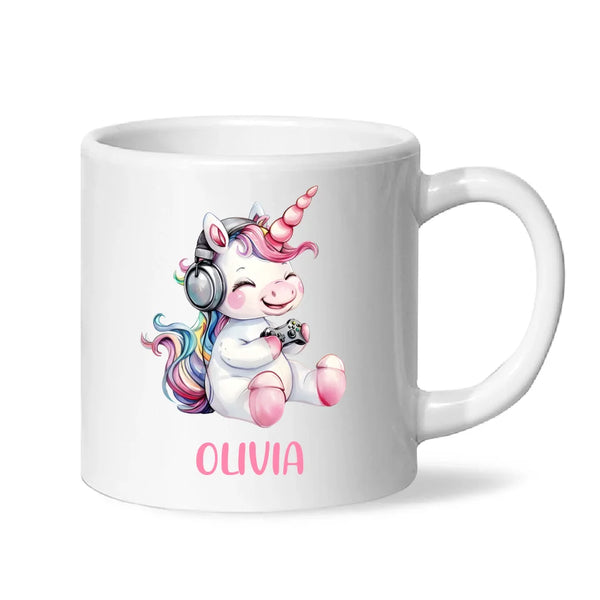 Gamer Unicorn Funzone - Personalised Kids Mug