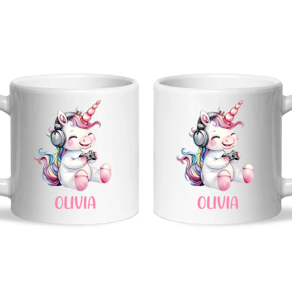 Gamer Unicorn Funzone - Personalised Kids Mug