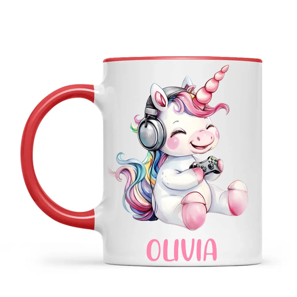 Gamer Unicorn Funzone - Personalised Kids Mug