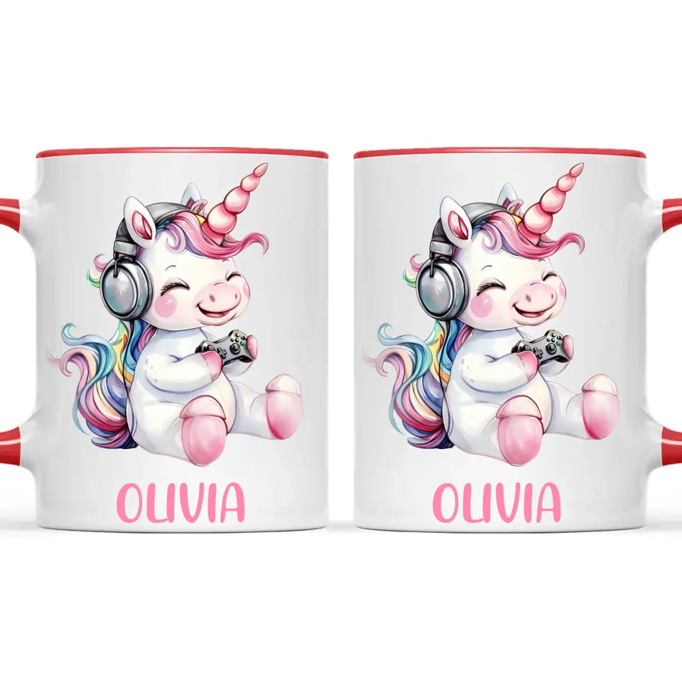 Gamer Unicorn Funzone - Personalised Kids Mug