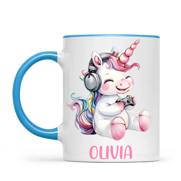 Gamer Unicorn Funzone - Personalised Kids Mug