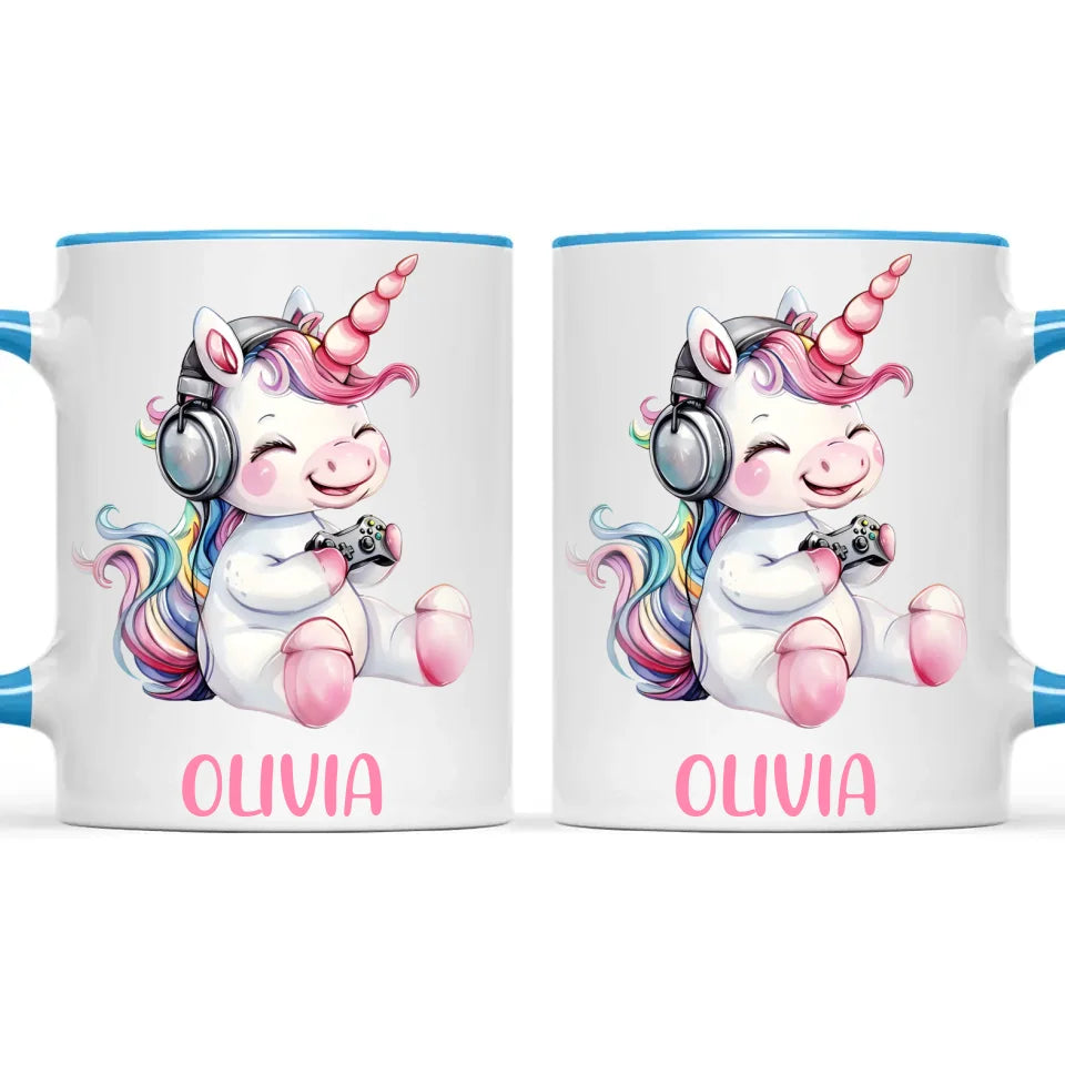 Gamer Unicorn Funzone - Personalised Kids Mug