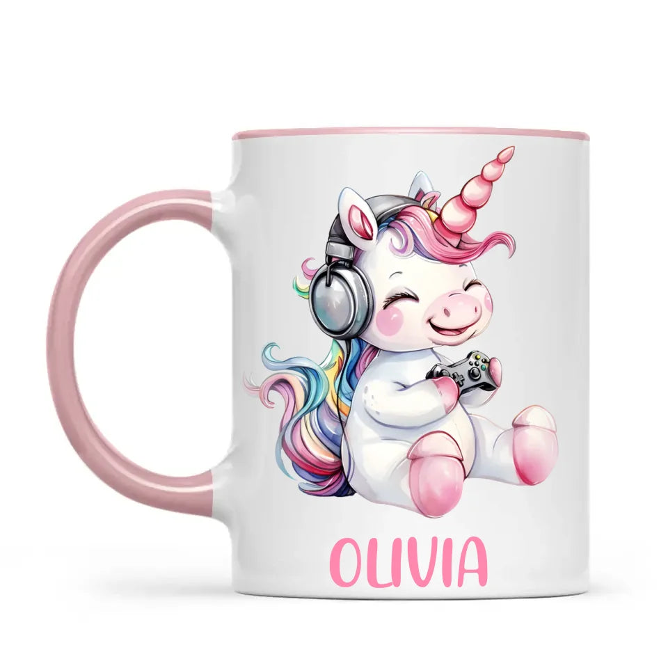 Gamer Unicorn Funzone - Personalised Kids Mug