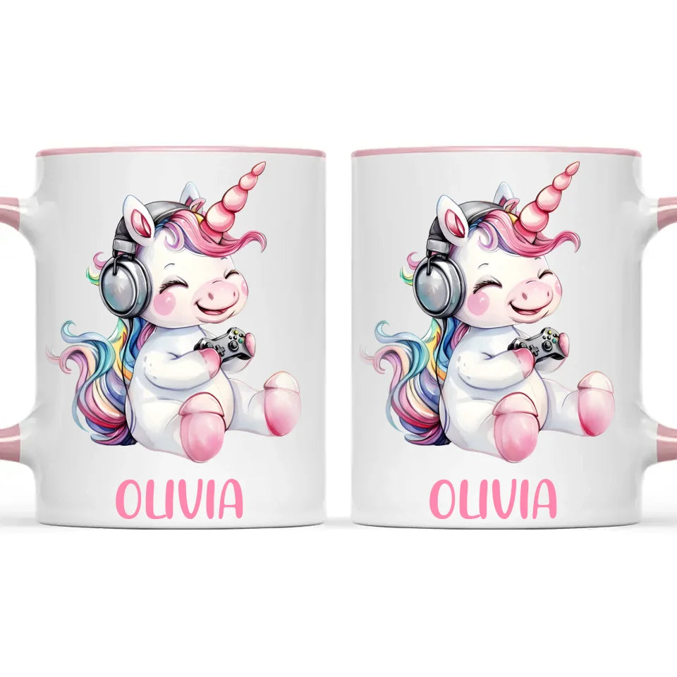 Gamer Unicorn Funzone - Personalised Kids Mug