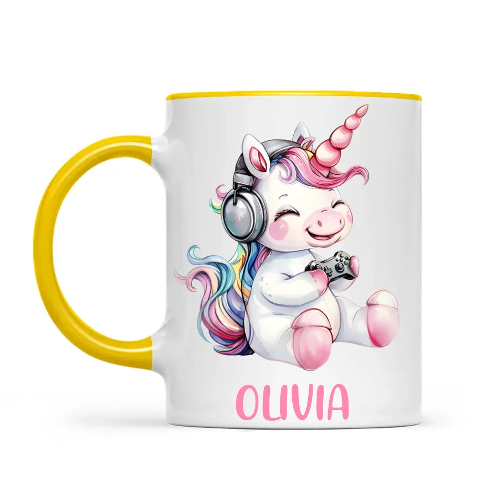 Gamer Unicorn Funzone - Personalised Kids Mug