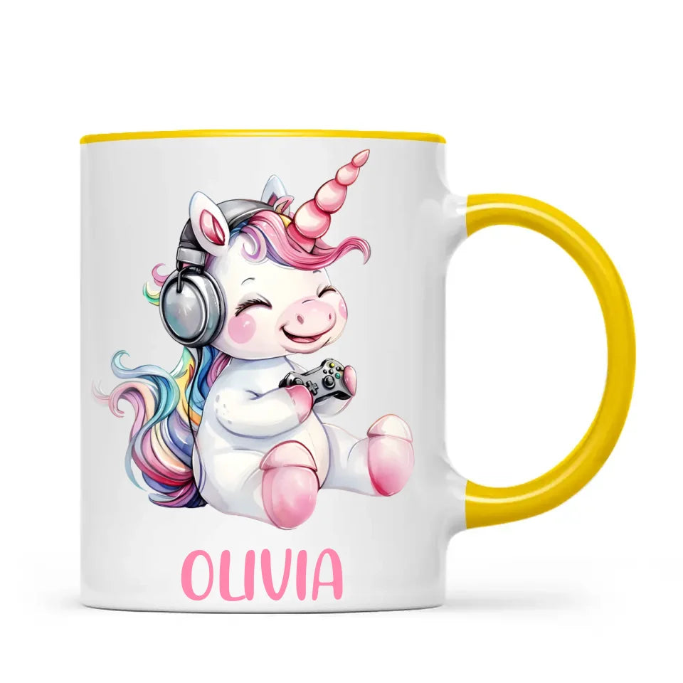 Gamer Unicorn Funzone - Personalised Kids Mug