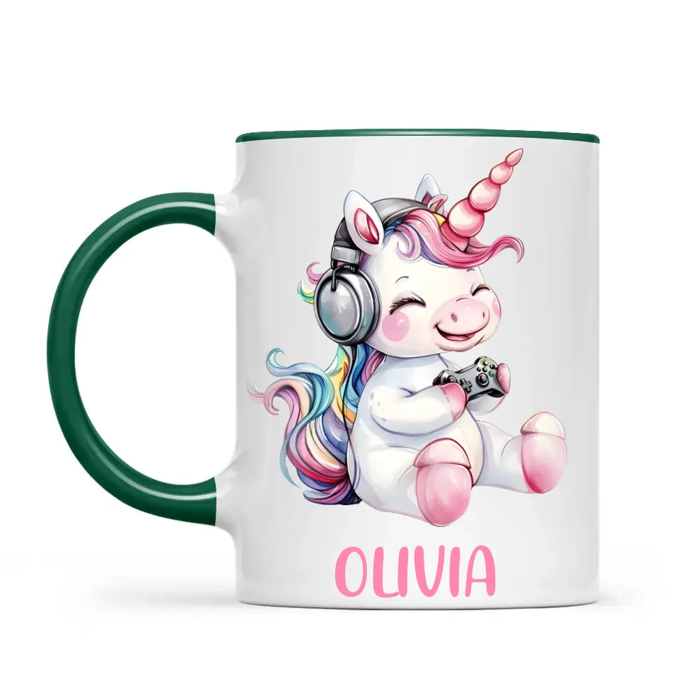 Gamer Unicorn Funzone - Personalised Kids Mug