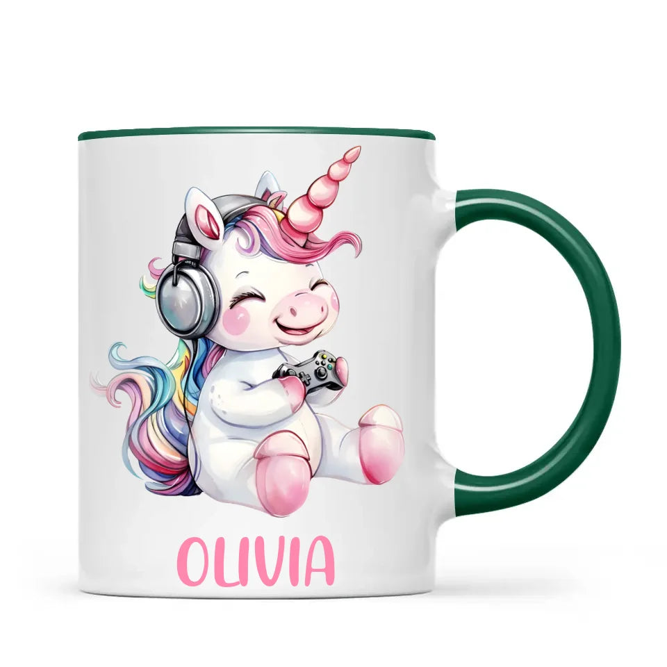 Gamer Unicorn Funzone - Personalised Kids Mug