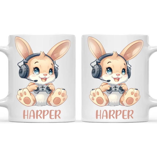 Gamer Bunny Funzone - Personalised Kids Mug