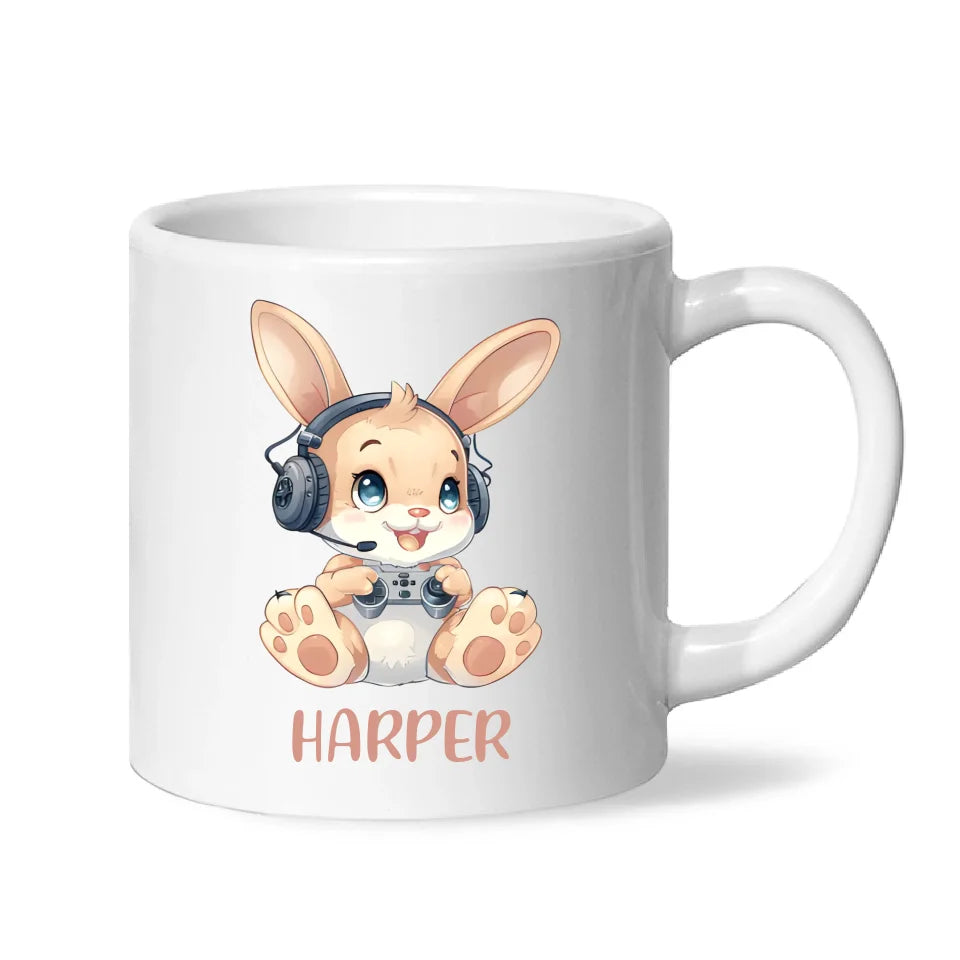 Gamer Bunny Funzone - Personalised Kids Mug