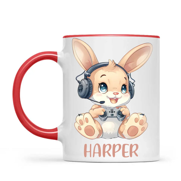 Gamer Bunny Funzone - Personalised Kids Mug