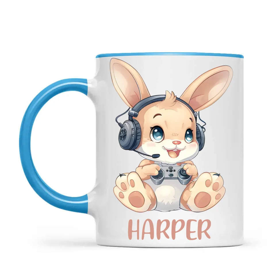 Gamer Bunny Funzone - Personalised Kids Mug