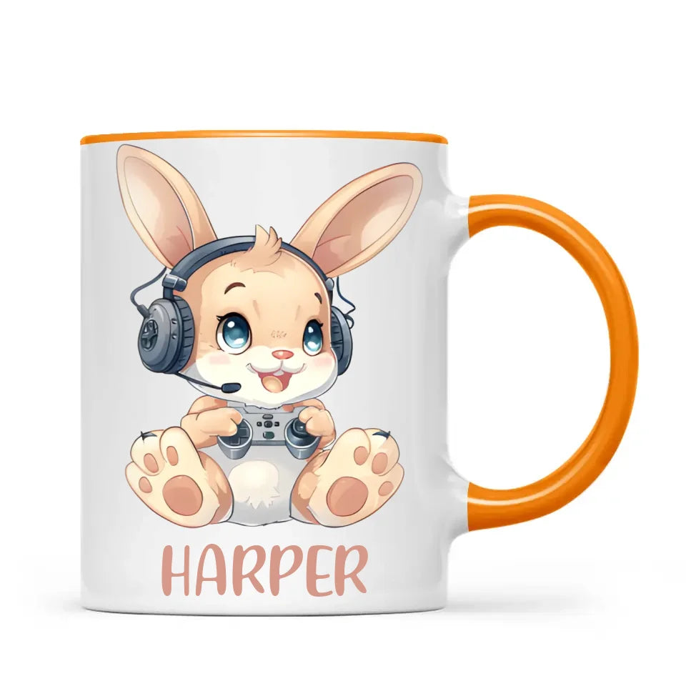 Gamer Bunny Funzone - Personalised Kids Mug