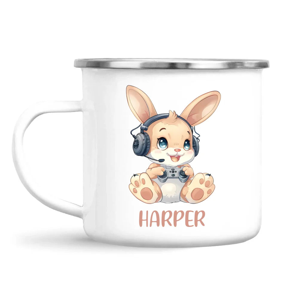 Gamer Bunny Funzone - Personalised Kids Mug