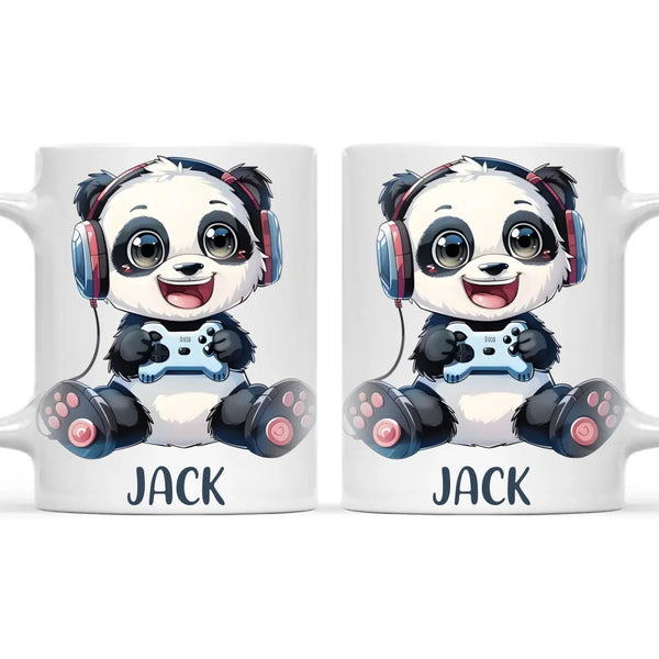 Panda Gamer Adventure - Personalised Kids Mug