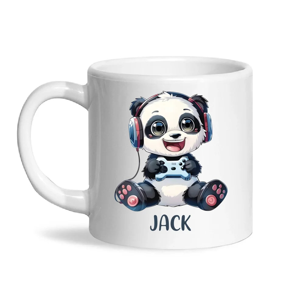 Panda Gamer Adventure - Personalised Kids Mug