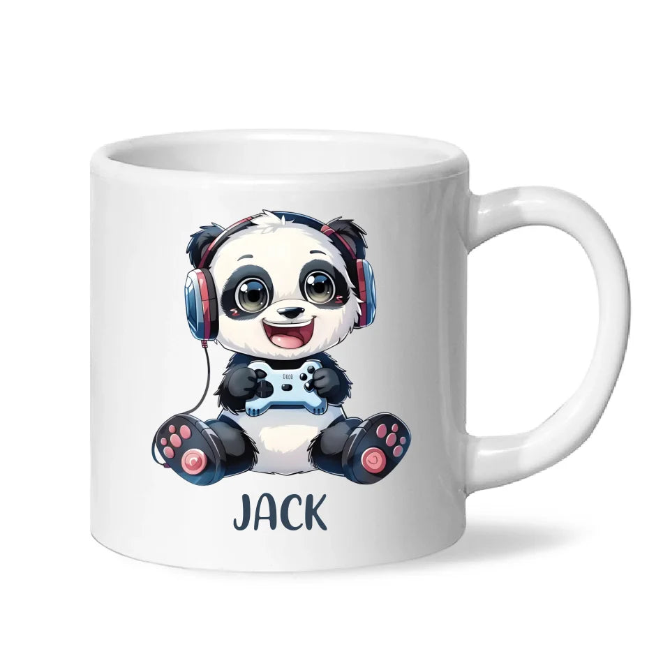 Panda Gamer Adventure - Personalised Kids Mug