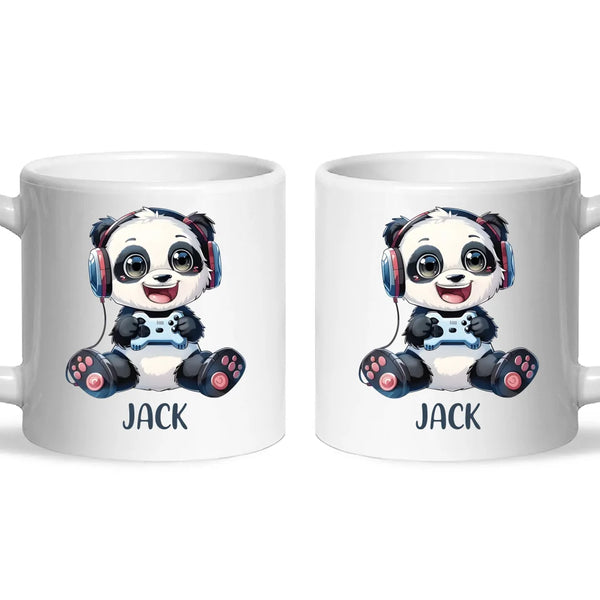 Panda Gamer Adventure - Personalised Kids Mug