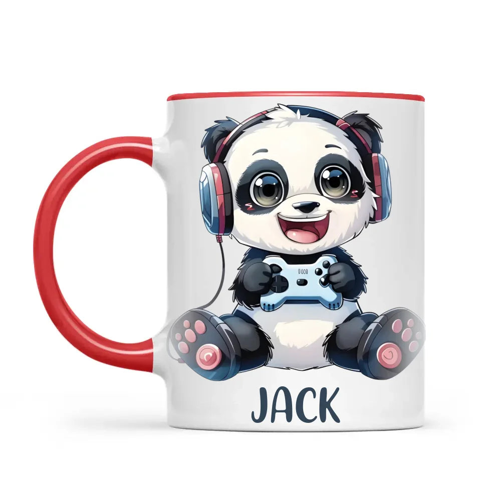 Panda Gamer Adventure - Personalised Kids Mug