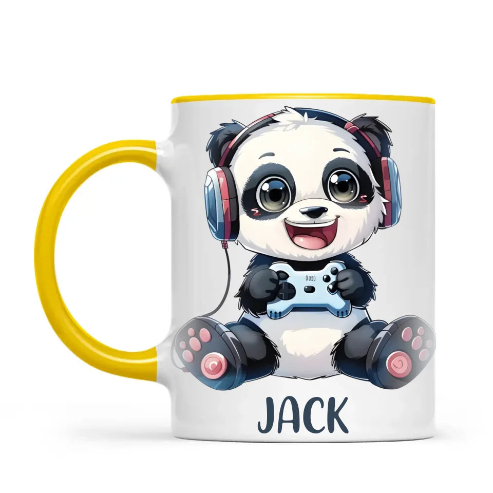 Panda Gamer Adventure - Personalised Kids Mug