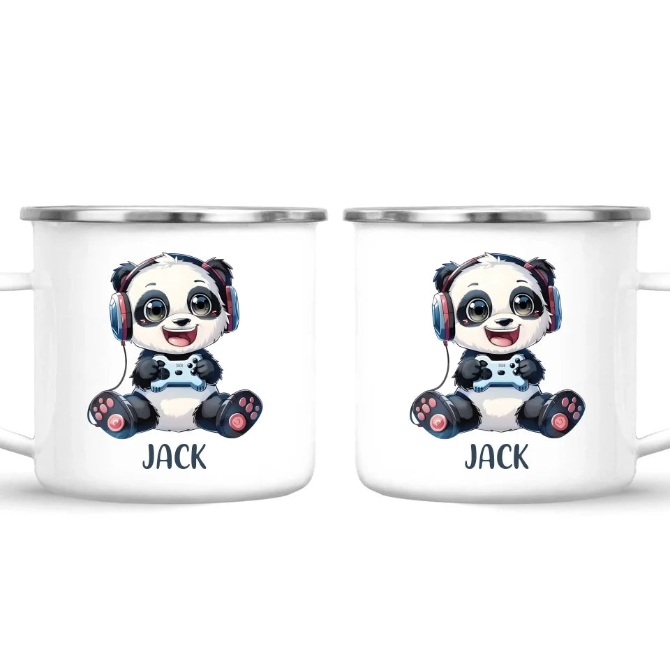 Panda Gamer Adventure - Personalised Kids Mug