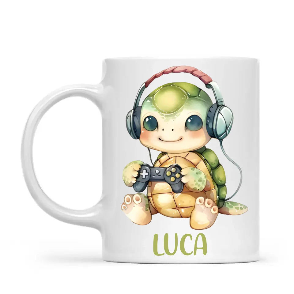 TurtleTrek Gamer - Personalised Kids Mug