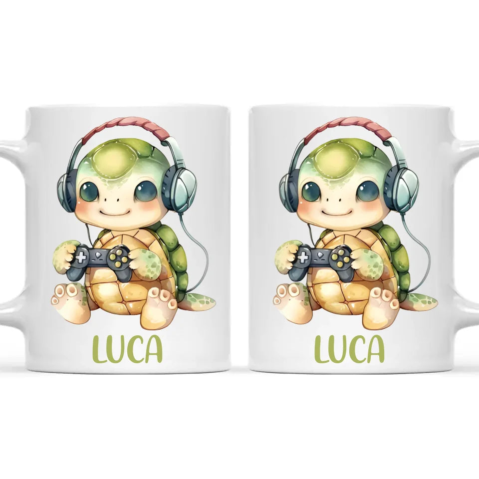 TurtleTrek Gamer - Personalised Kids Mug