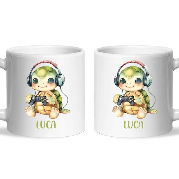 TurtleTrek Gamer - Personalised Kids Mug