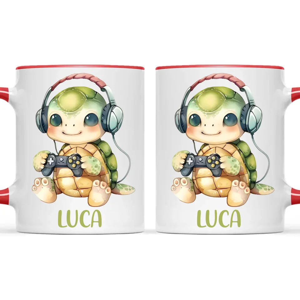 TurtleTrek Gamer - Personalised Kids Mug