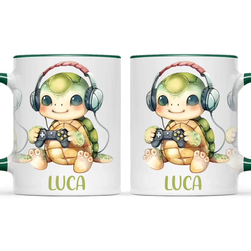 TurtleTrek Gamer - Personalised Kids Mug